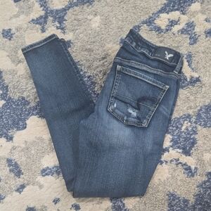American Eagle Outfitters Dark Blue Skinny Jeans